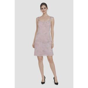 Valerie Stevens Slip Dress Pink Floral Sheer TANK Women's WOMAN'S LARGE